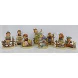 Eight Hummel figures