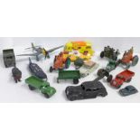 A Corgi Toys Yellow Submarine, a/f and other die-cast vehicles, Corgi, Dinky and Matchbox