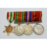 A set of four WWII medals 578830 G.A. Barlow