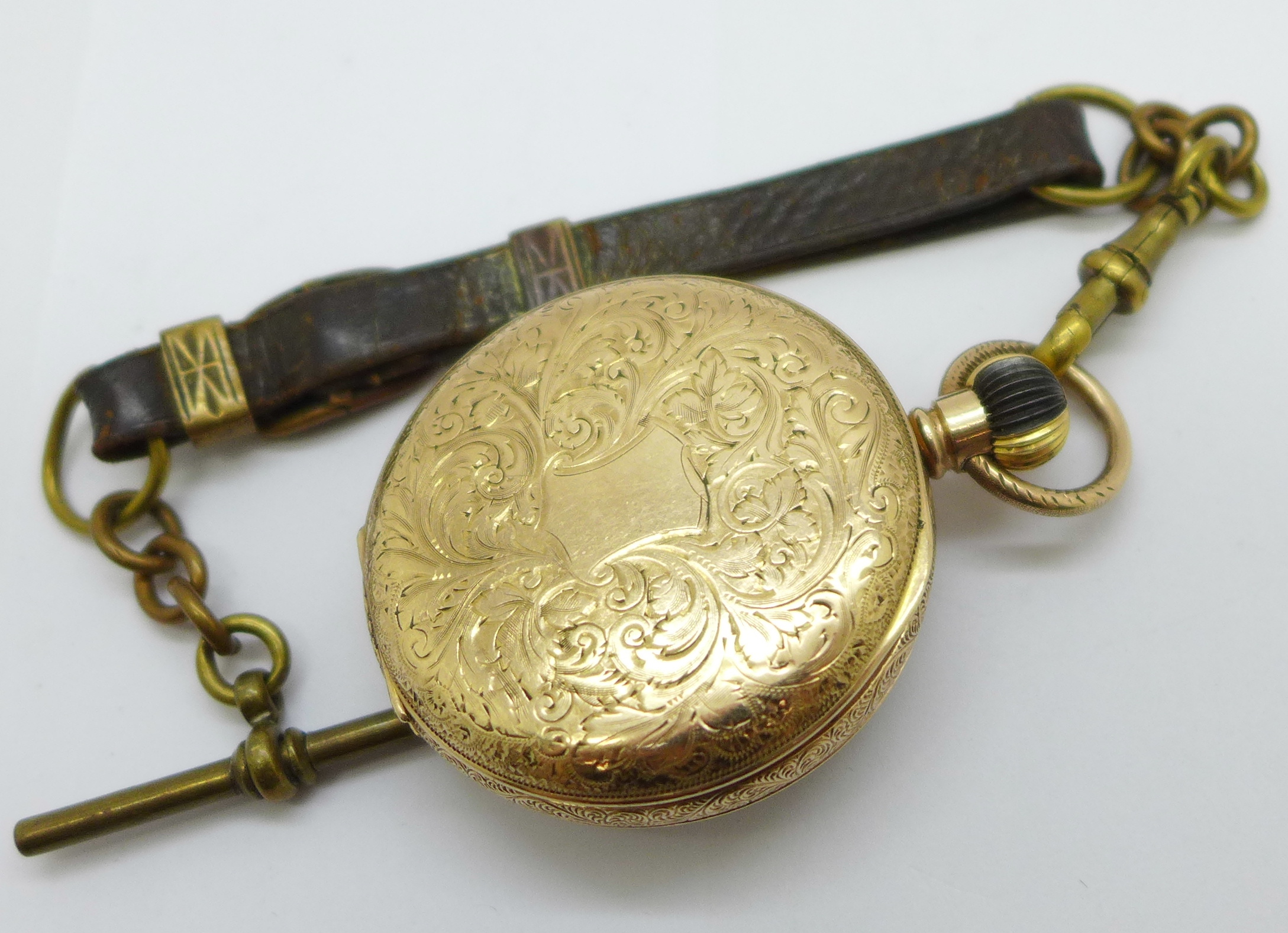 A 10k gold plated Waltham pocket watch, 39mm case - Image 2 of 5