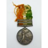 A King's South Africa medal to 7546 Pte W Smith Grenadier Guards, with 1901 and 1902 clasps
