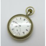 A pocket watch with screw back