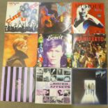 1980's LP records and 12" singles; The Jam, David Bowie, UB40, Roxy Music, etc.