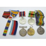 Two WWI medals, Victory medal to Pte. K. Peters 1st C.C. and a War medal to Cpl. H.H. Diers S.A.S.