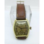 A 1940's 14ct gold filled 987-F calibre gentleman's Hamilton Watch Company wristwatch, width of case