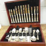 A George Butler canteen of silver plated cutlery