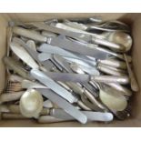 A collection of silver plated Nottingham Masonic cutlery, 5.68kg