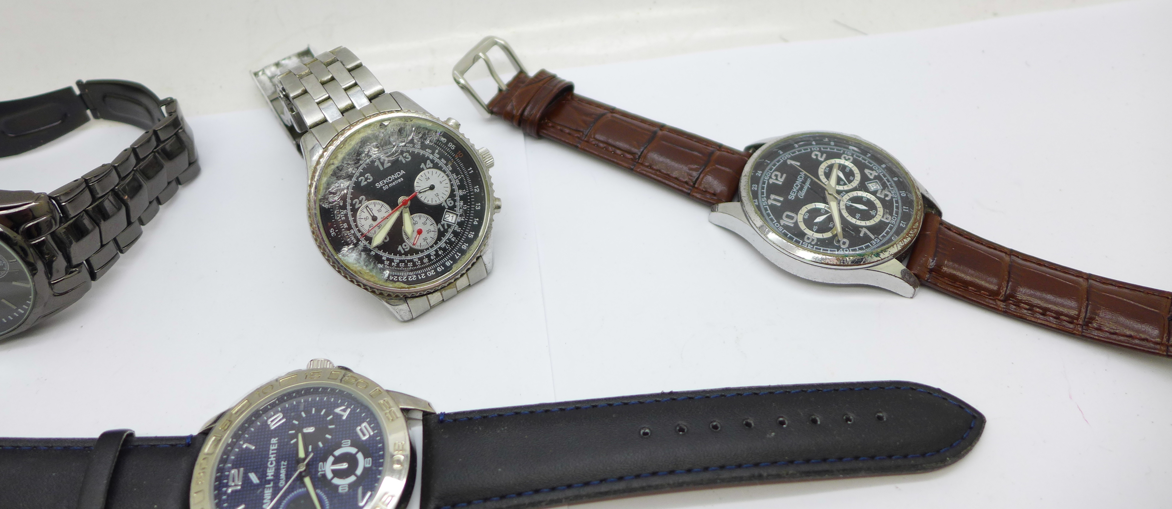 Six chronograph wristwatches, including two Sekonda - Image 4 of 5