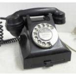 A Bakelite telephone, 164H 39/1, converted