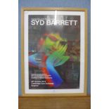 A limited edition Syd Barrett print, no. 45/100, framed