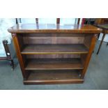 A Victorian mahogany open bookcase