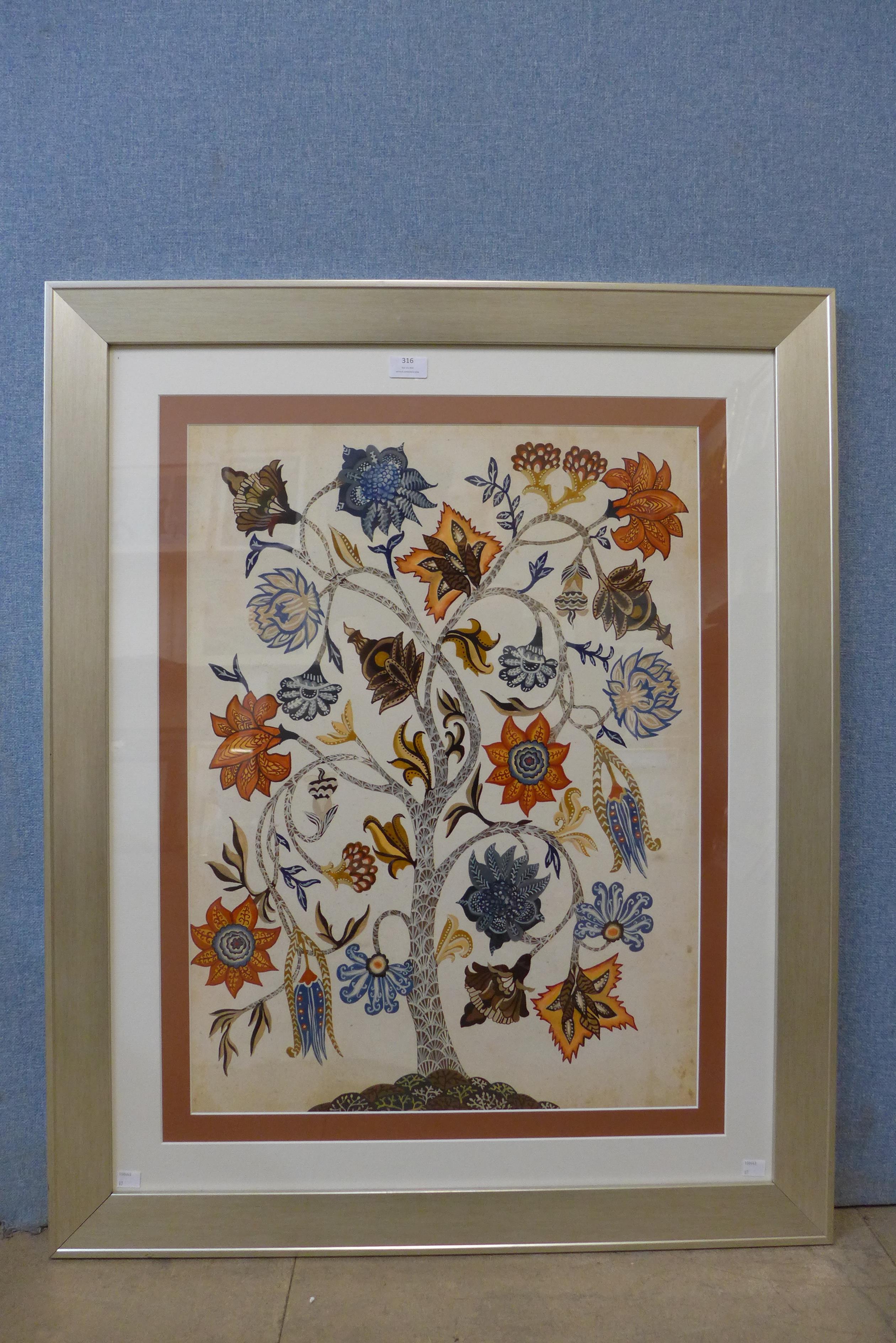 A large eastern print, framed