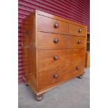 A 19th Century teak military campaign chest of drawers