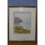 Vivien Chigwell, The Path to the Sea, watercolour, framed