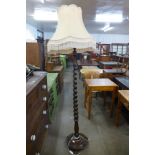 A beech barleytwist standard lamp