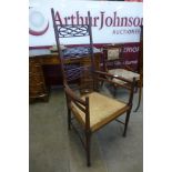 A Scottish Arts and Crafts mahogany armchair