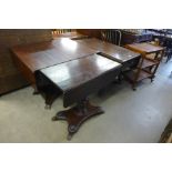 Two George IV mahogany sofa tables and one other
