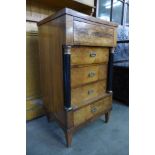 A 19th Century Biedermeier walnut chest