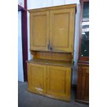 A Victorian pine housekeeper's cupboard