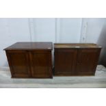 Two small Victorian mahogany office cabinets