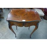 A 19th Century French Louis XV style marquetry inlaid rosewood and ormolu mounted occasional table