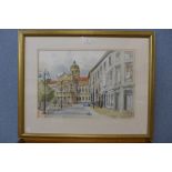 Arthur Sheldon Phillips R.B.S.A. (1914-2001), Birmingham street scene, watercolour, framed