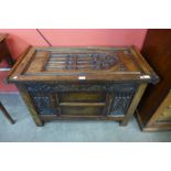 A small Gothic Revival oak coffer