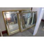 Two gilt framed mirrors