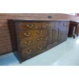 A large George II oak dresser