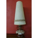 A West German drip glazed porcelain table lamp