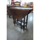 A small George III oak gateleg table