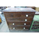 A Victorian mahogany chest of drawers, a/f