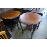 Two Edward VII mahogany occasional tables