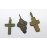 Three Viking crosses