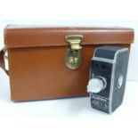 A Bolex Paillard L8 (late model) 8mm cine camera dated by serial number to 1952 in original box with