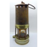 A miner's safety lamp