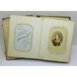 A Victorian carte de visite album, incomplete (20)