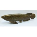 A Chinese bronzed fish, 26cm