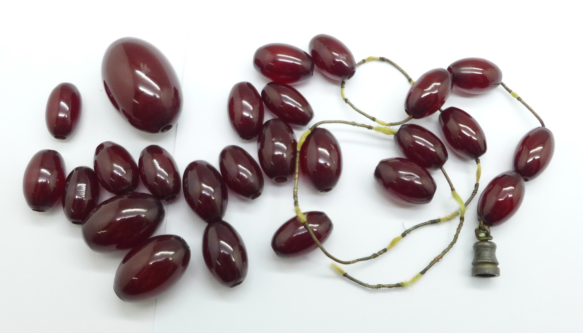 Sherry amber coloured beads