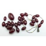Sherry amber coloured beads