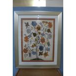 A large eastern print, framed