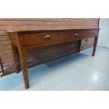 A George III pine three drawer dresser