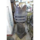 A Victorian terracotta glazed chimney pot