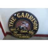 A painted wooden fairground sign, The Garrison