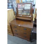 An Edward VII stained pine dressing chest