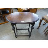 An oak oval occasional table