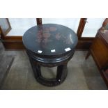 A Chinese lacquered nest of two tables