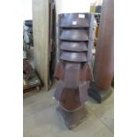 A Victorian saltglazed terracotta chimney pot