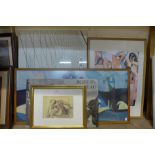 Two Pablo Picasso prints, an Edgar Degas print and a Fritz Henle print