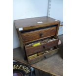 A small oak engineers tool chest